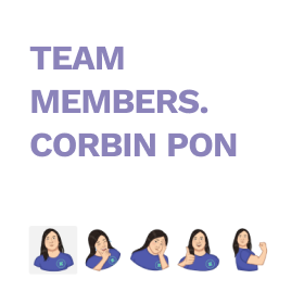 Stickers with the team members - Corbin Pon